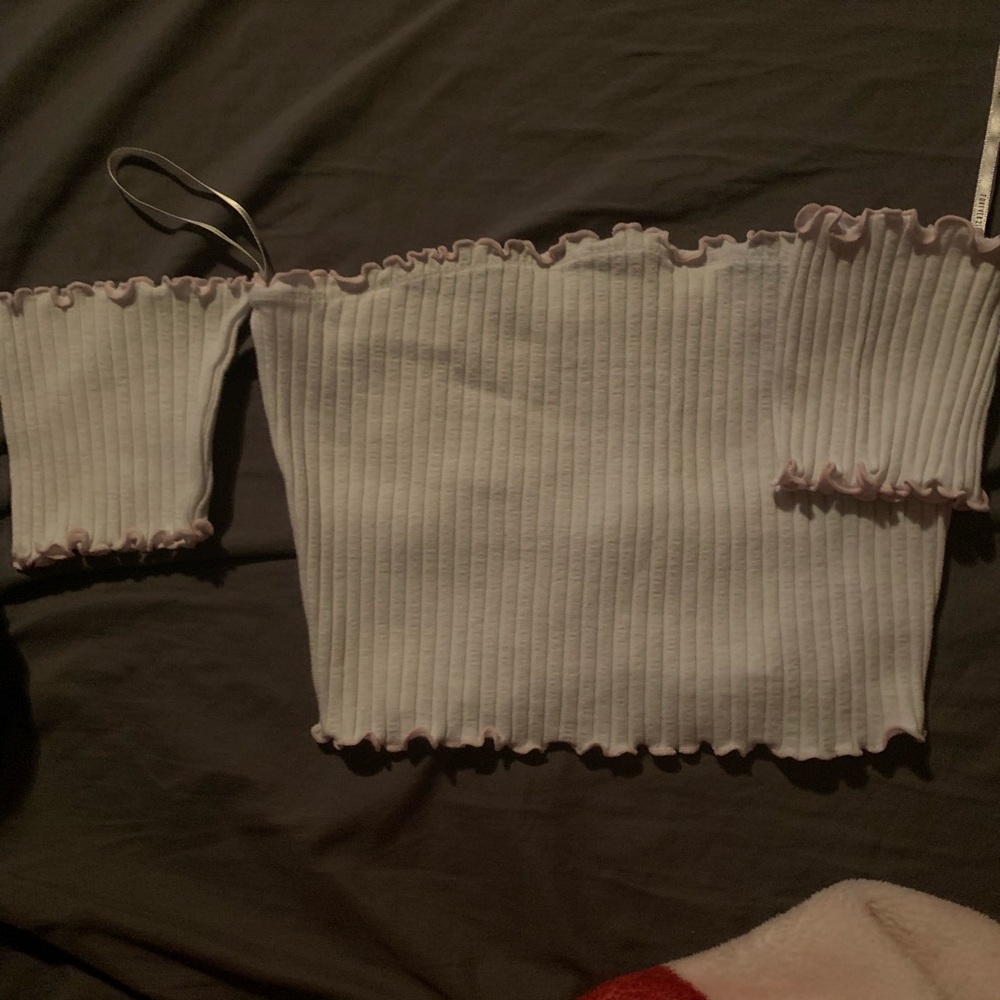 white crop top